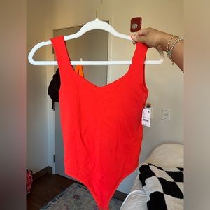 Red bodysuit